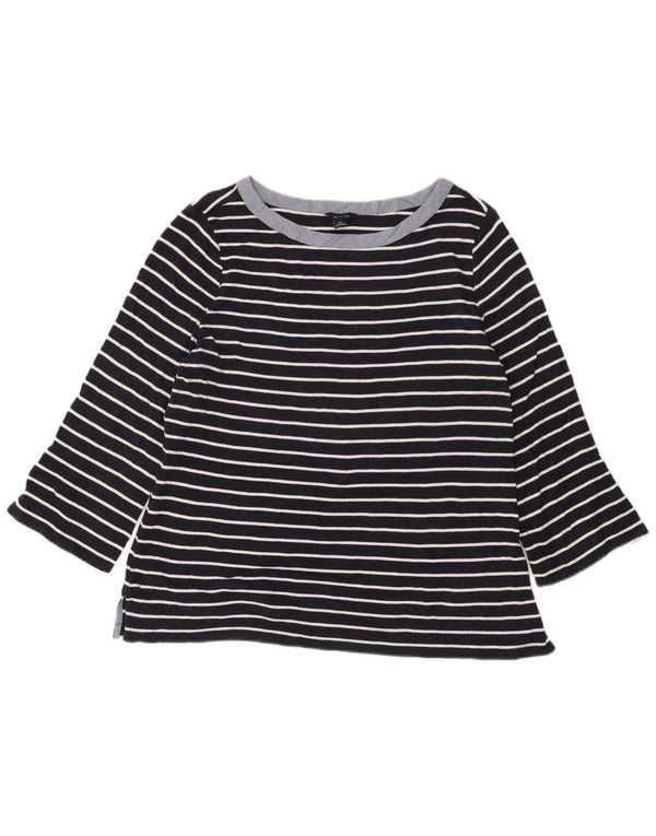 Nautica Top para mujer manga 3/4 UK 18 XL Algodón a rayas azul marino