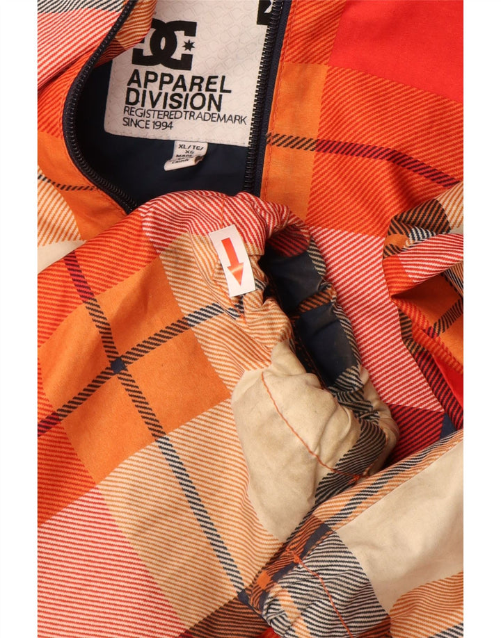 DC Chaqueta cortavientos con capucha para hombre UK 42 XL Poliéster a cuadros multicolor