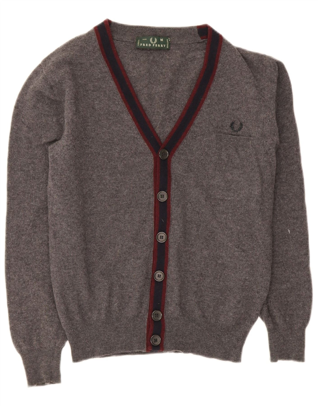 Fred Perry Hombre Lana Gris Medio