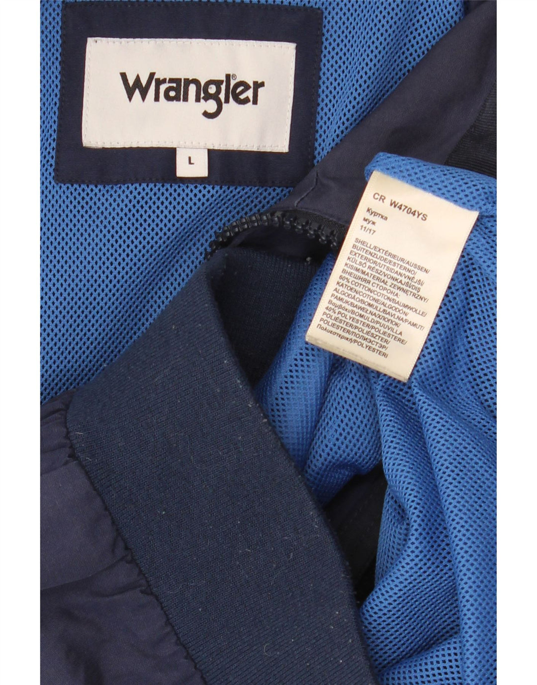 Wrangler Chaqueta Bomber para Hombre UK 40 Grande Azul Marino Algodón