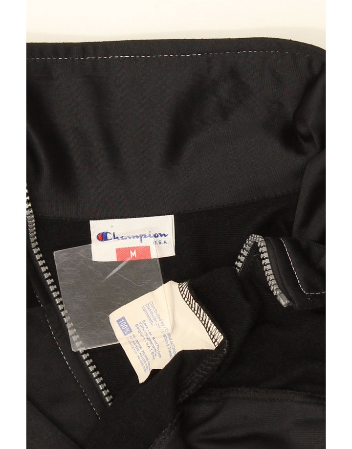 Champion Chaqueta de chándal gráfica para hombre Poliéster negro mediano