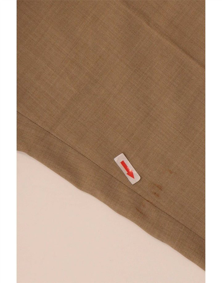 Pantalón De Traje Recto Farah Hombre W36 L29 Poliéster Beige