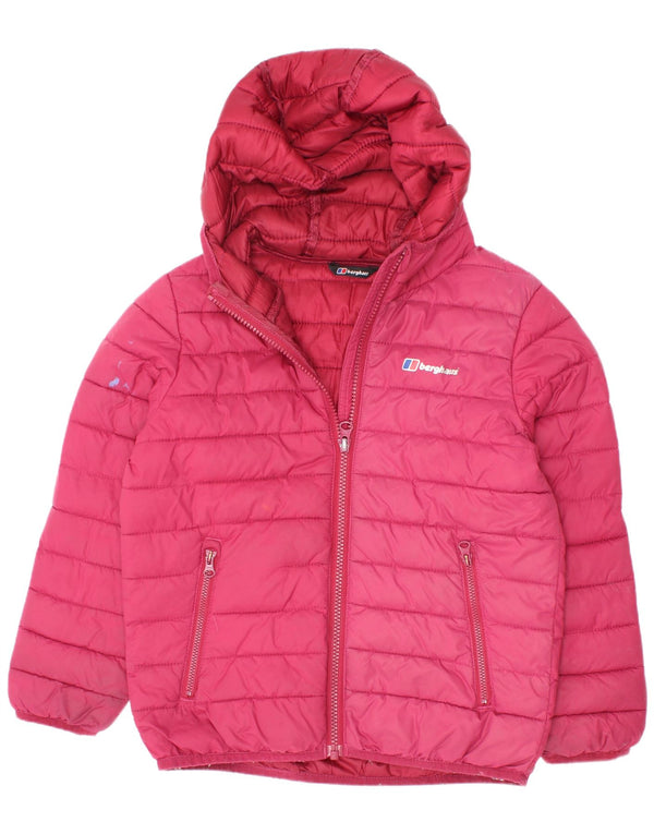 Berghaus Chaqueta acolchada con capucha para niña 5-6 años Rosa Poliéster