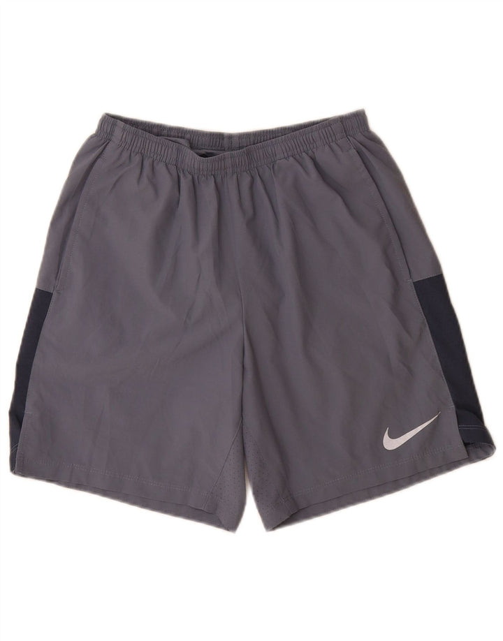 Nike - Pantalones cortos deportivos Dri Fit para hombre, poliéster, color gris pequeño
