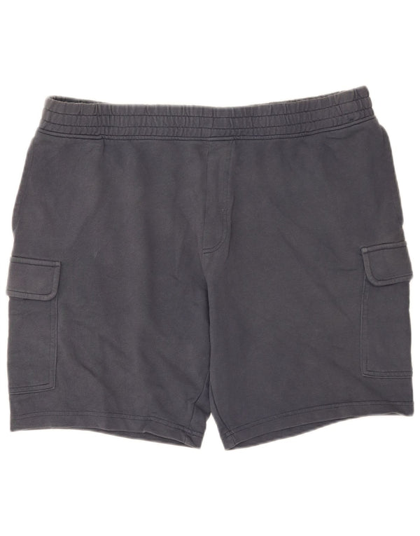 Marks & Spencer Pantalones cortos deportivos de ajuste regular para hombre XL Algodón gris