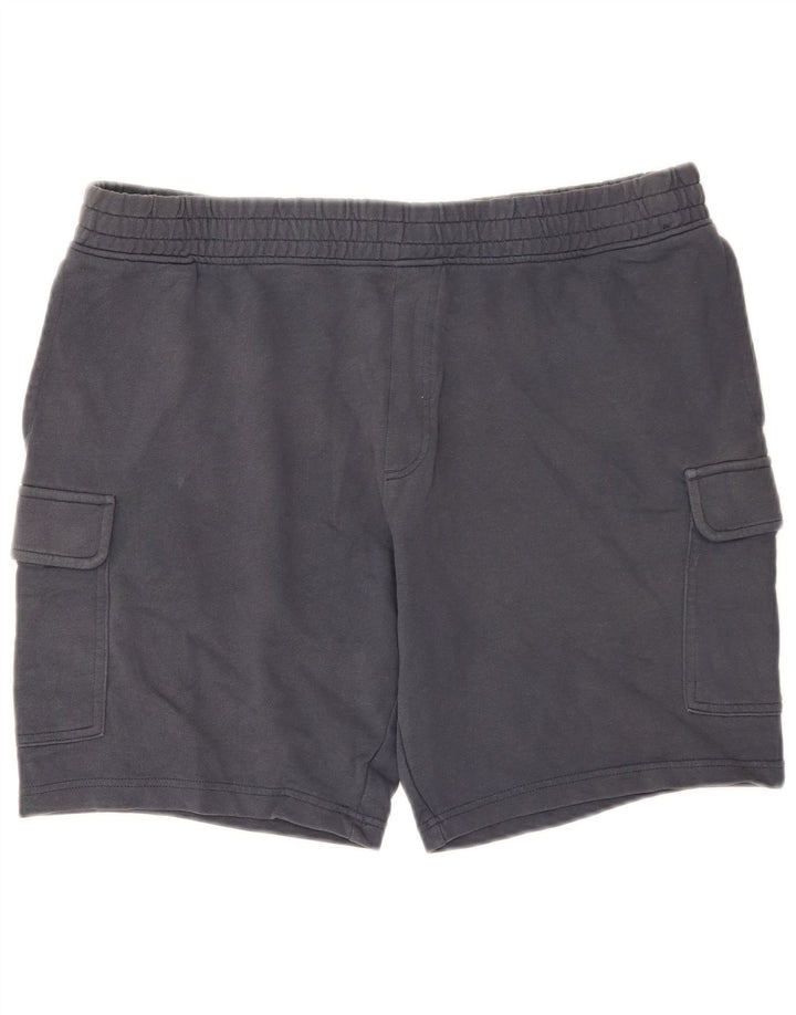 Marks & Spencer Pantalones cortos deportivos de ajuste regular para hombre XL Algodón gris