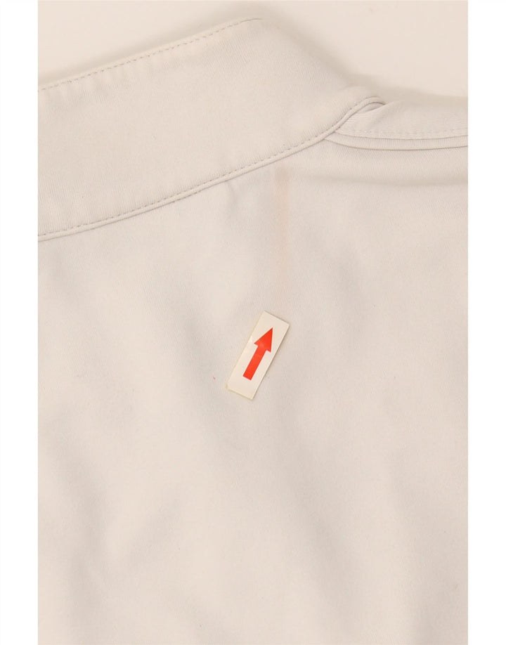 ASICS Chaqueta de chándal para mujer, talla 40, talla grande, poliamida blanca