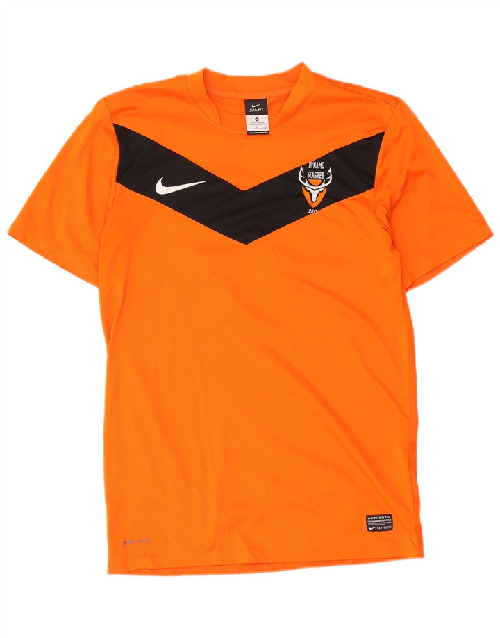 Camiseta Nike Dri Fit Graphic para hombre, talla pequeña, color naranja, poliéster