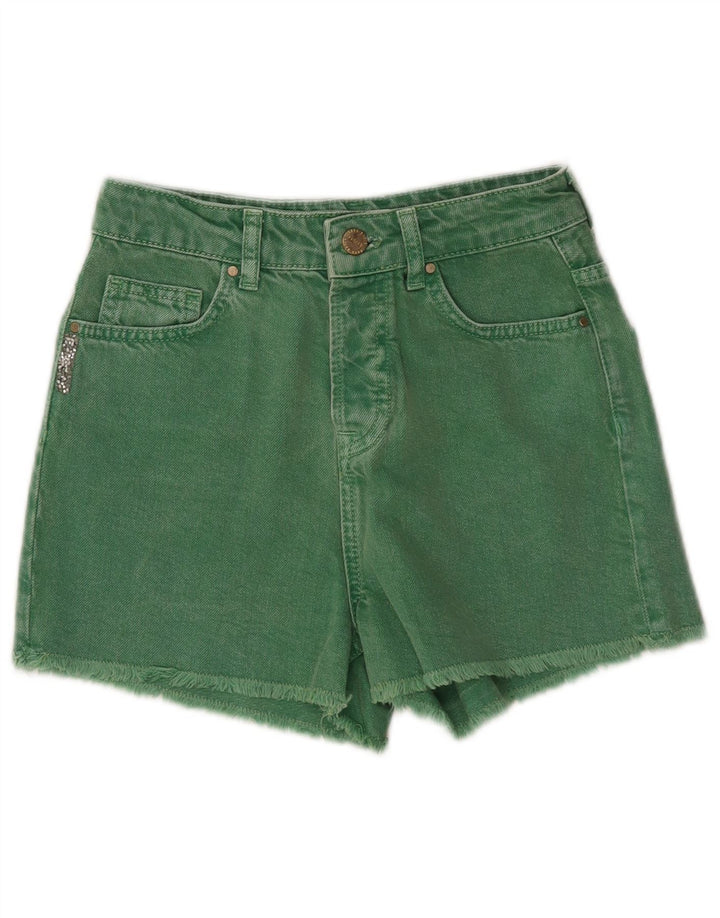 Zara Pantalones cortos vaqueros para mujer EU 34 2XS W24 Algodón verde