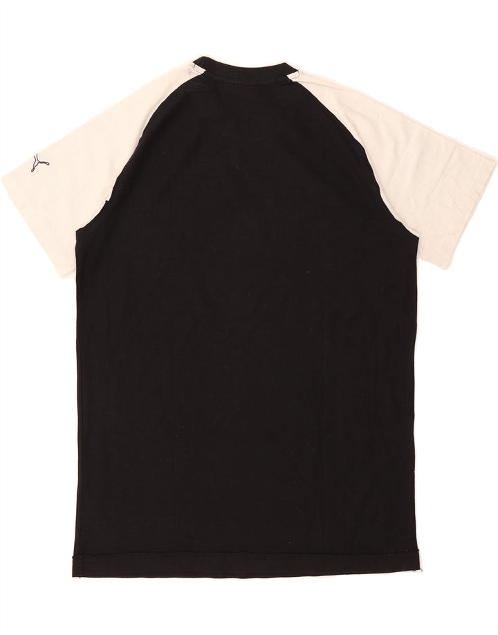 PUMA Mens Graphic T-Shirt Top Medium Black Colourblock Cotton Vintage Puma and Second-Hand Puma from Messina Hembry 