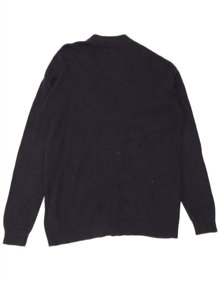 Jack & Jones Hombre Cárdigan Suéter Grande Azul Marino Algodón