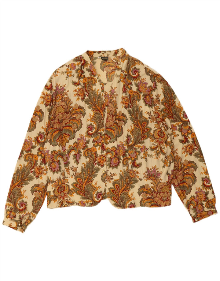 Blusa Camisa Mujer Lorena IT 54 2XL Beige Paisley