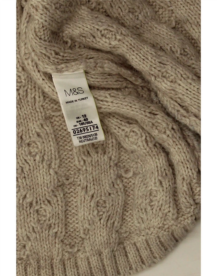 Marks & Spencer Suéter tipo cárdigan abierto de gran tamaño para mujer UK 40 Medium Beige