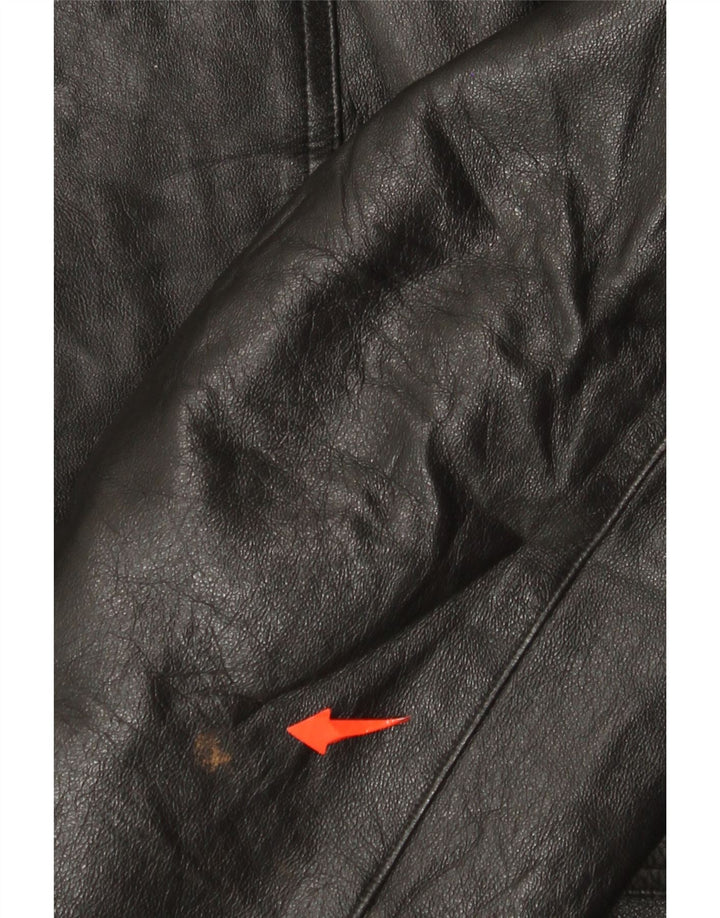 Indios Chaqueta de cuero para hombre IT 52 XL Cuero negro