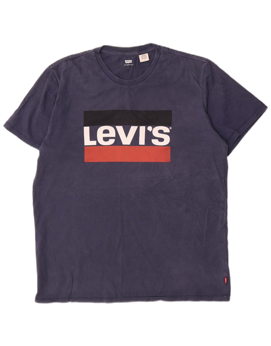 Levi's Camiseta gráfica para hombre Top grande de algodón azul marino