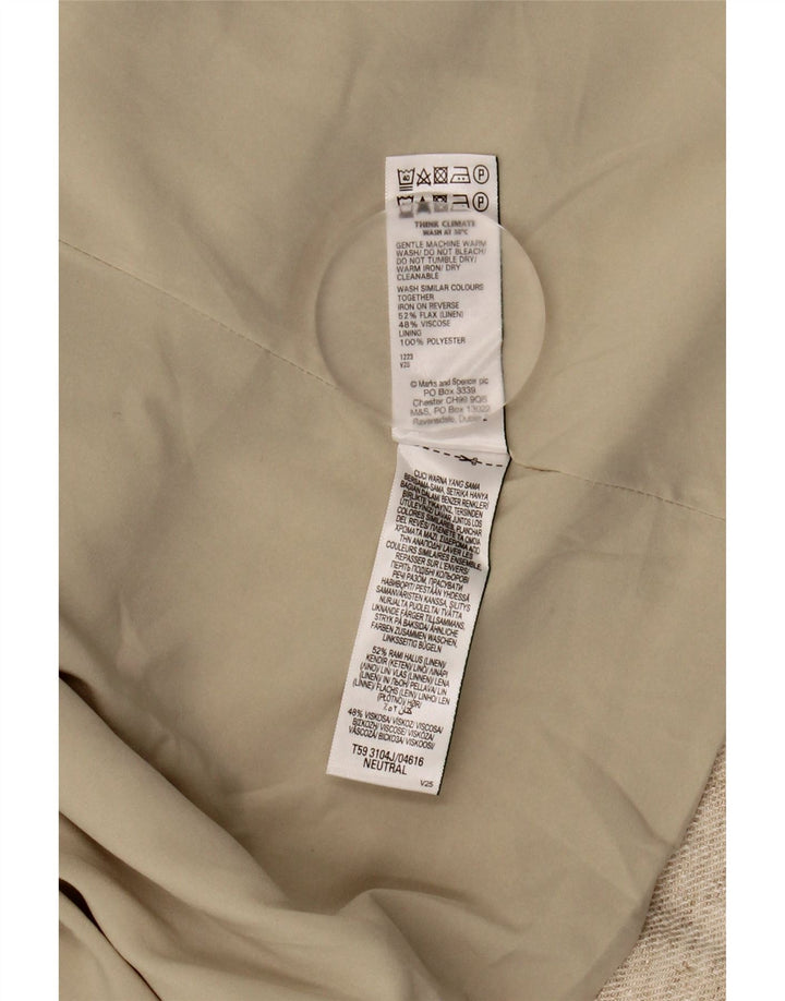 MARKS & SPENCER Chaqueta tipo blazer abierta para mujer UK 20 2XL Beige Linen