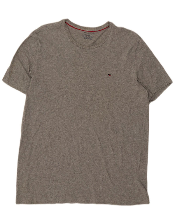 Tommy Hilfiger Camiseta para hombre Top XL Algodón moteado gris