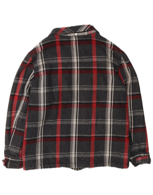 Dickies Chaqueta utilitaria Sherpa para hombre Reino Unido 40 Grande Algodón a cuadros multicolor