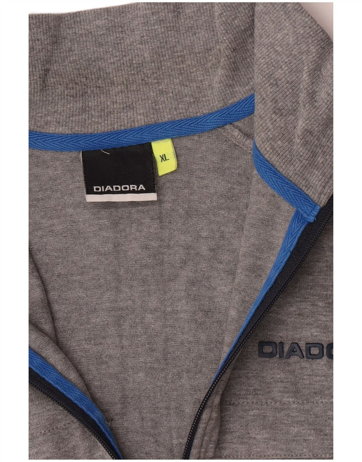 Diadora Hombre Chándal Top Chaqueta XL Gris