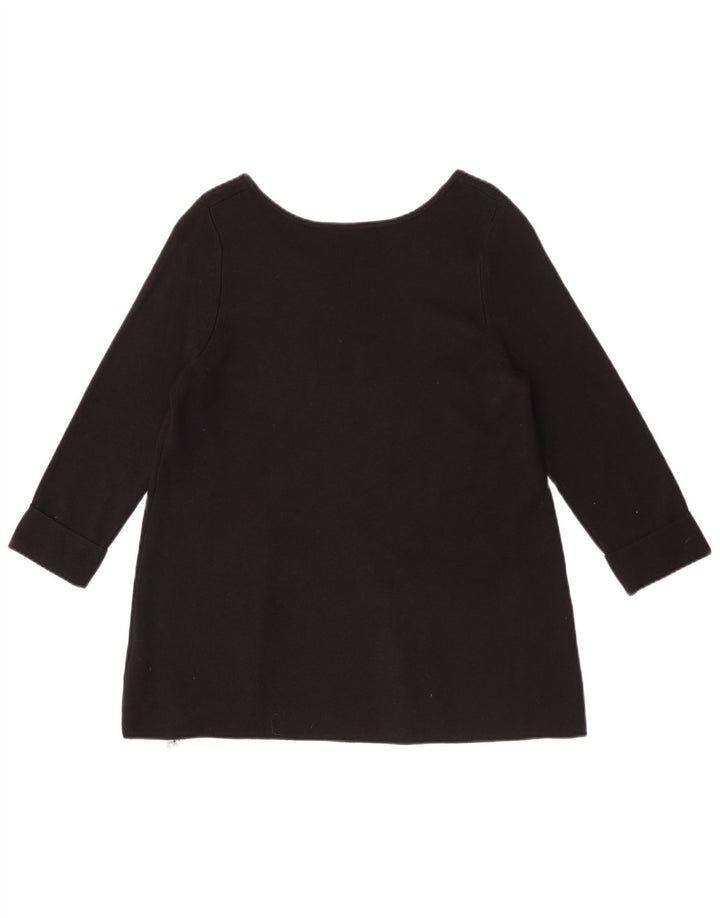 Marks & Spencer Top para mujer manga 3/4 UK 46 Large Viscosa negra