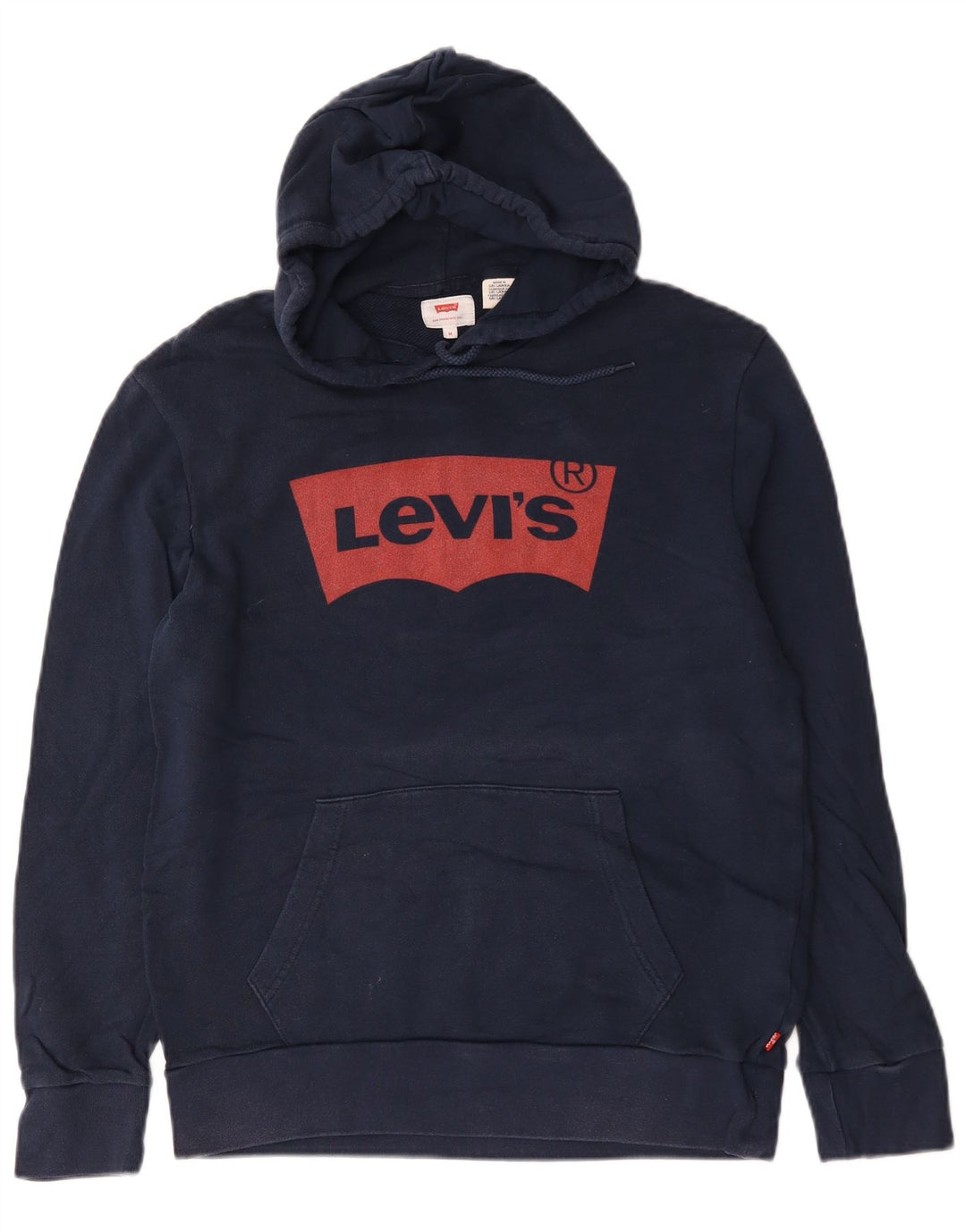Levi's Hombre Sudadera Con Capucha Gráfica Jersey De Algodón Azul Marino Mediano