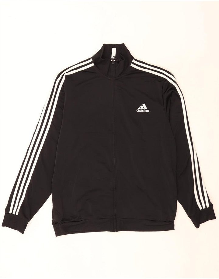 Adidas Chaqueta de chándal para hombre UK 48/50 XL Poliéster negro