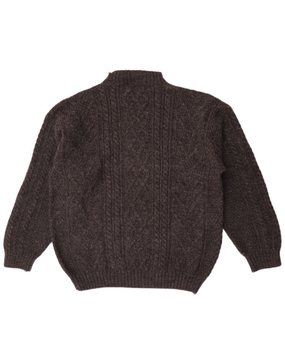 Principios Jersey De Cuello Alto Para Hombre De Lana Gris Grande