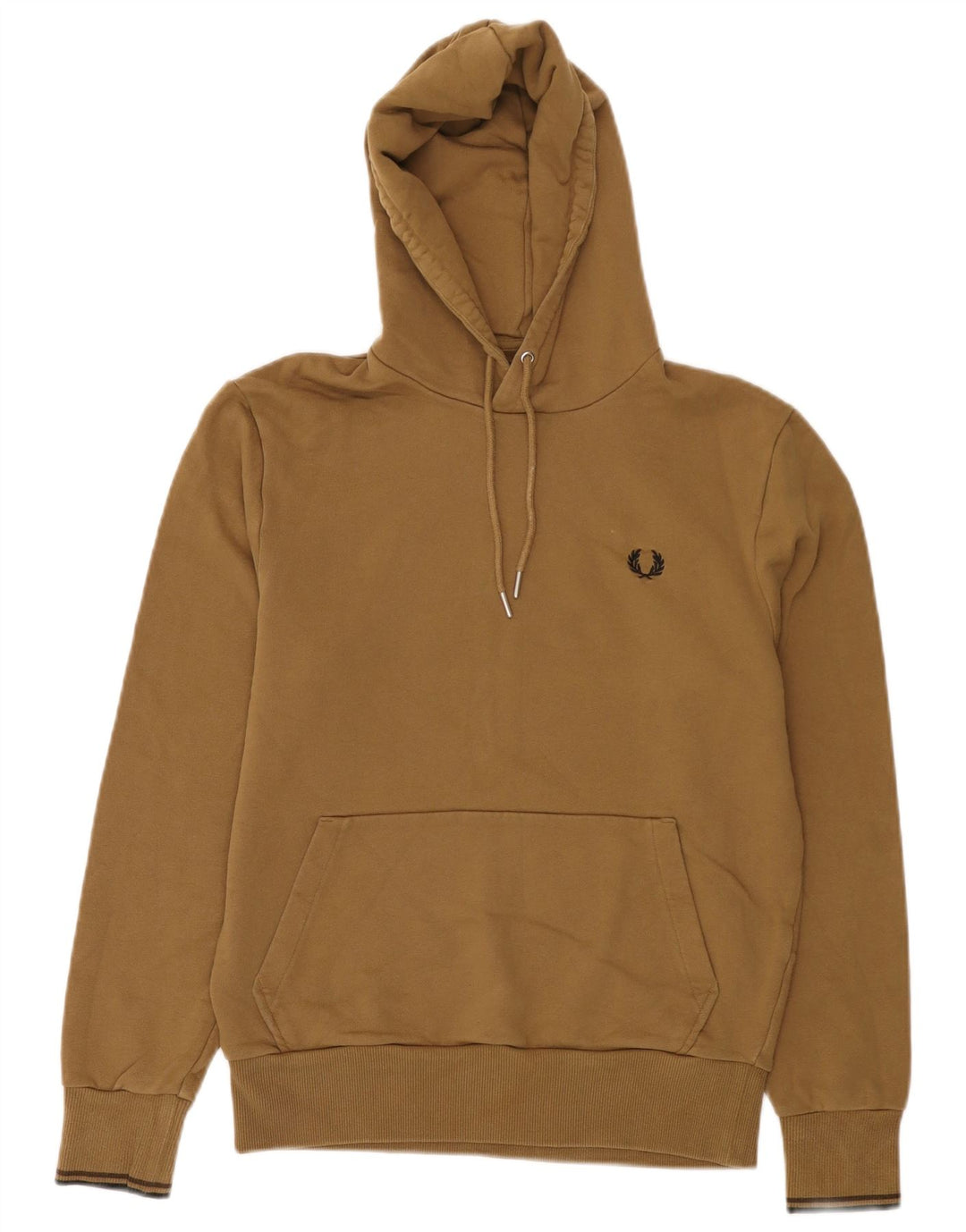 Fred Perry Mujer Sudadera Con Capucha Jersey Pequeño Beige Algodón