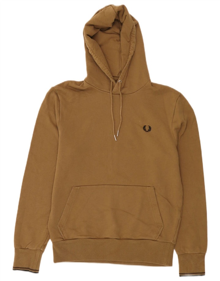 Fred Perry Mujer Sudadera Con Capucha Jersey Pequeño Beige Algodón
