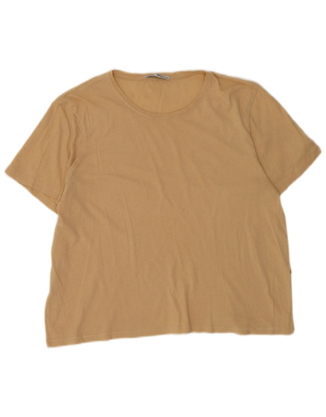 Zara Mujer Camiseta Top UK 46 Large Beige