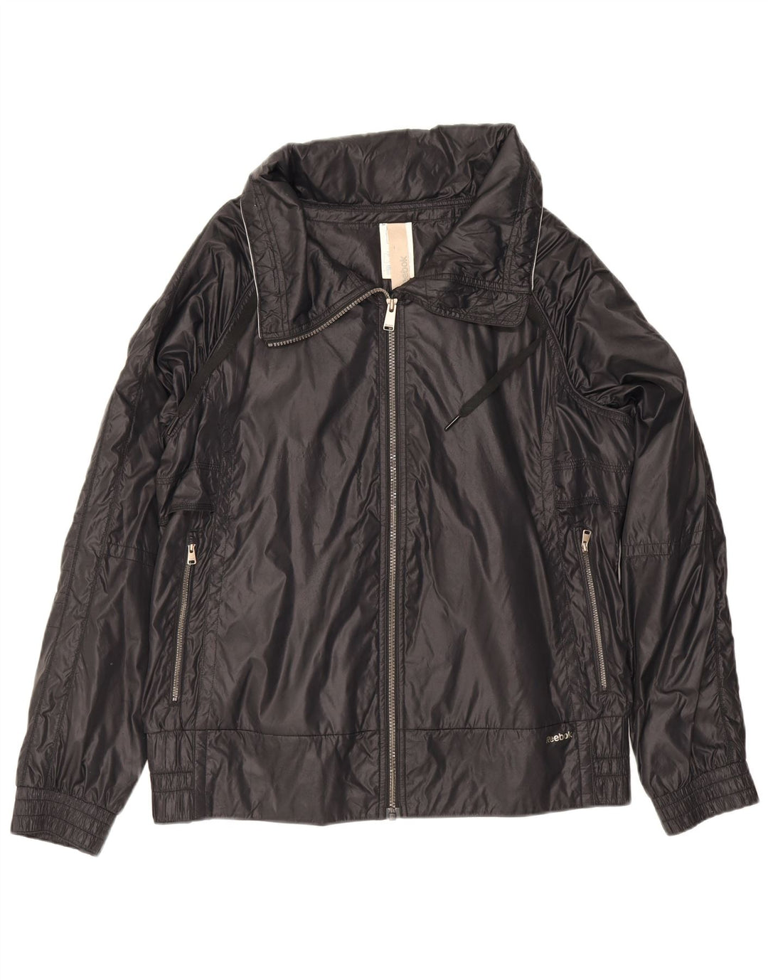 Reebok Chaqueta Bomber para Hombre UK 42 XL Nylon Negro