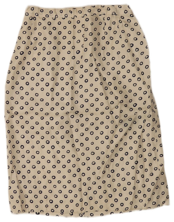 Falda recta vintage para mujer W24 XS Beige manchada