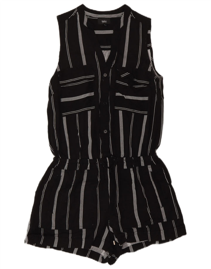 Mossimo Mono corto sin mangas para mujer UK 6 XS Rayón negro a rayas