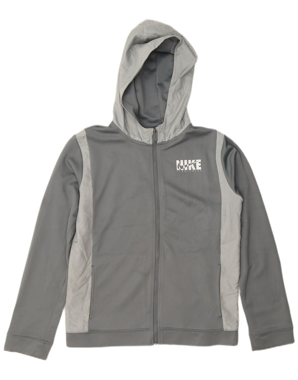 Nike Sudadera con capucha y cremallera para niños 13-14 años XL Gris Colorblock Poliéster