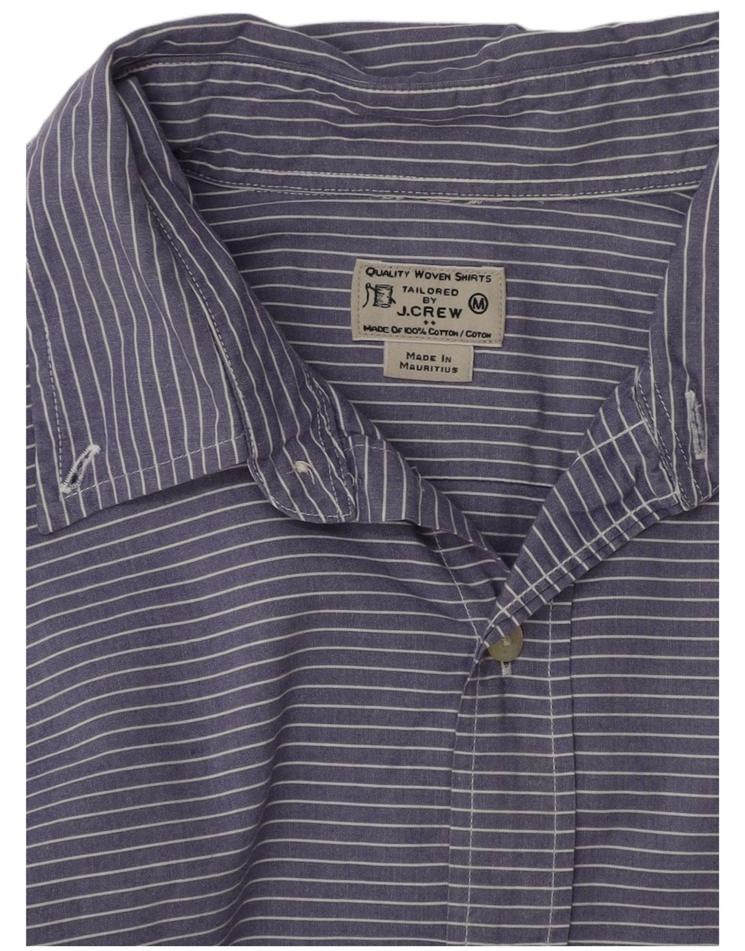 J. CREW Camisa para hombre de algodón a rayas en color morado medio