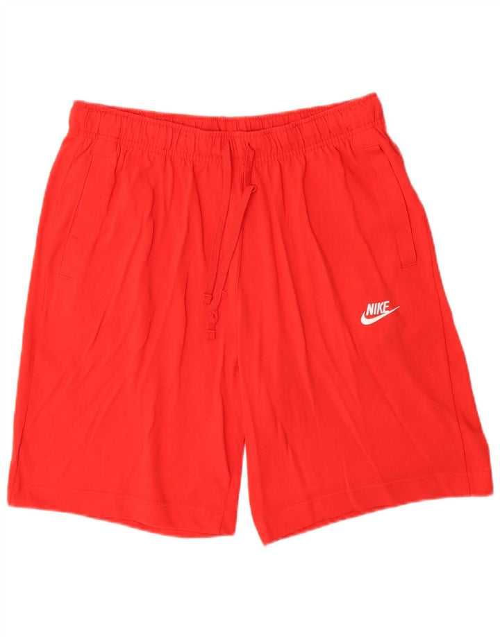 Nike - Pantalones cortos deportivos para hombre, talla grande, algodón rojo