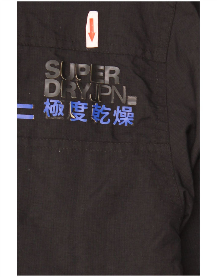 SUPERDRY Chaqueta impermeable con estampado The Wind Attacker para hombre UK 44 2XL Nylon negro