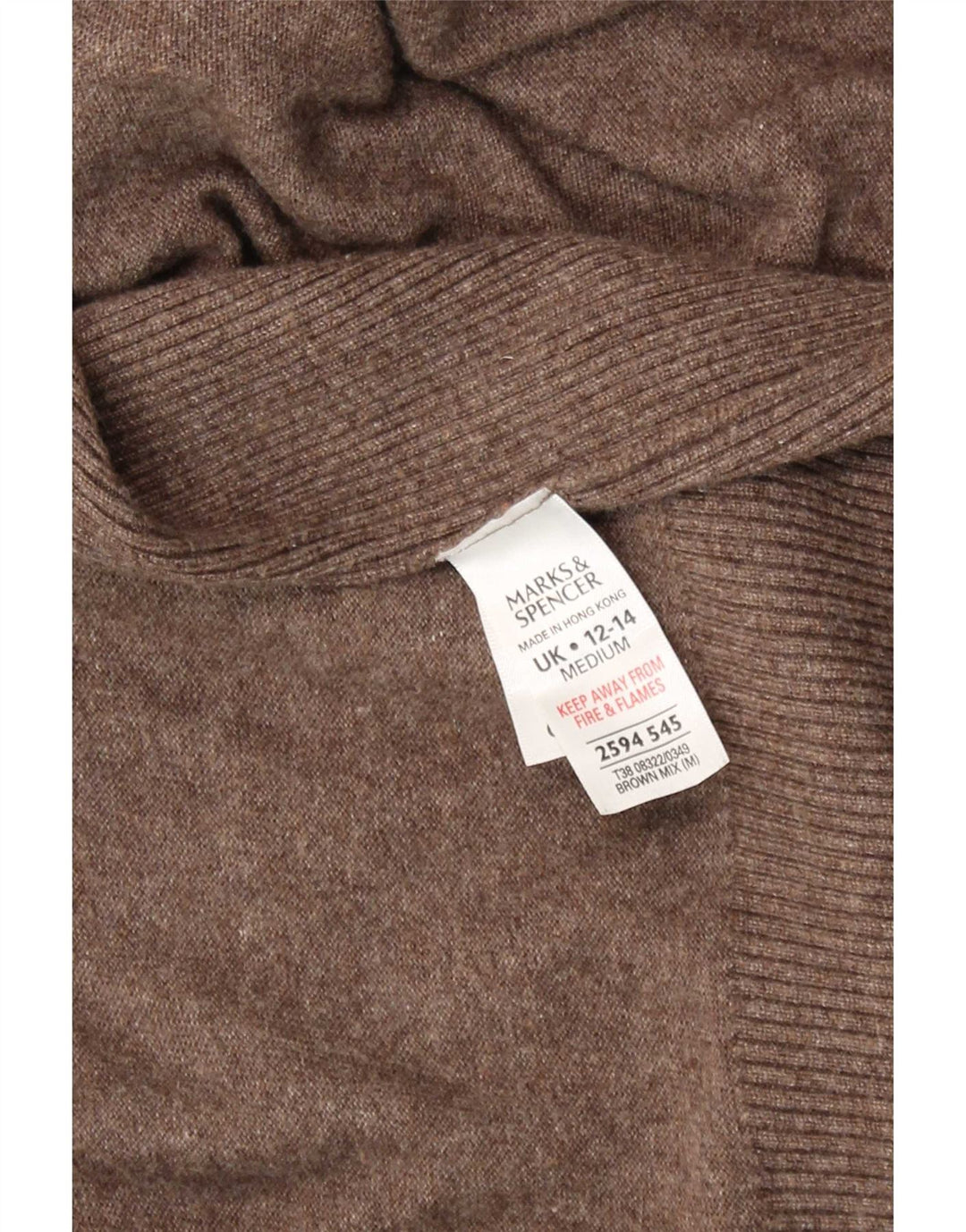 Marks & Spencer Suéter Cárdigan Asimétrico para Mujer UK 40/40 Marrón Medio