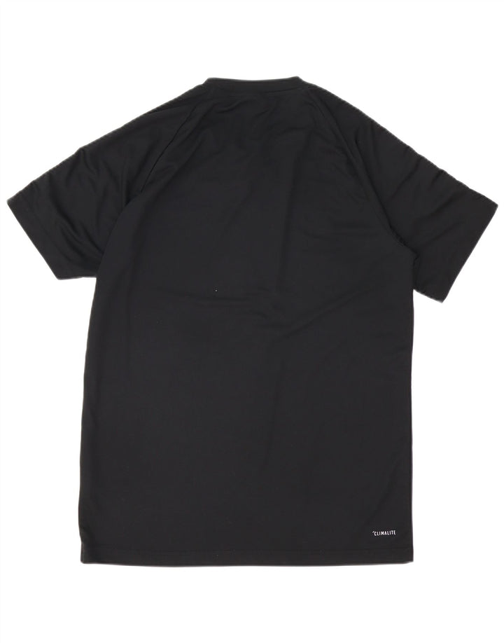 Adidas Mens Climalite Camiseta Top Medio Negro Poliéster
