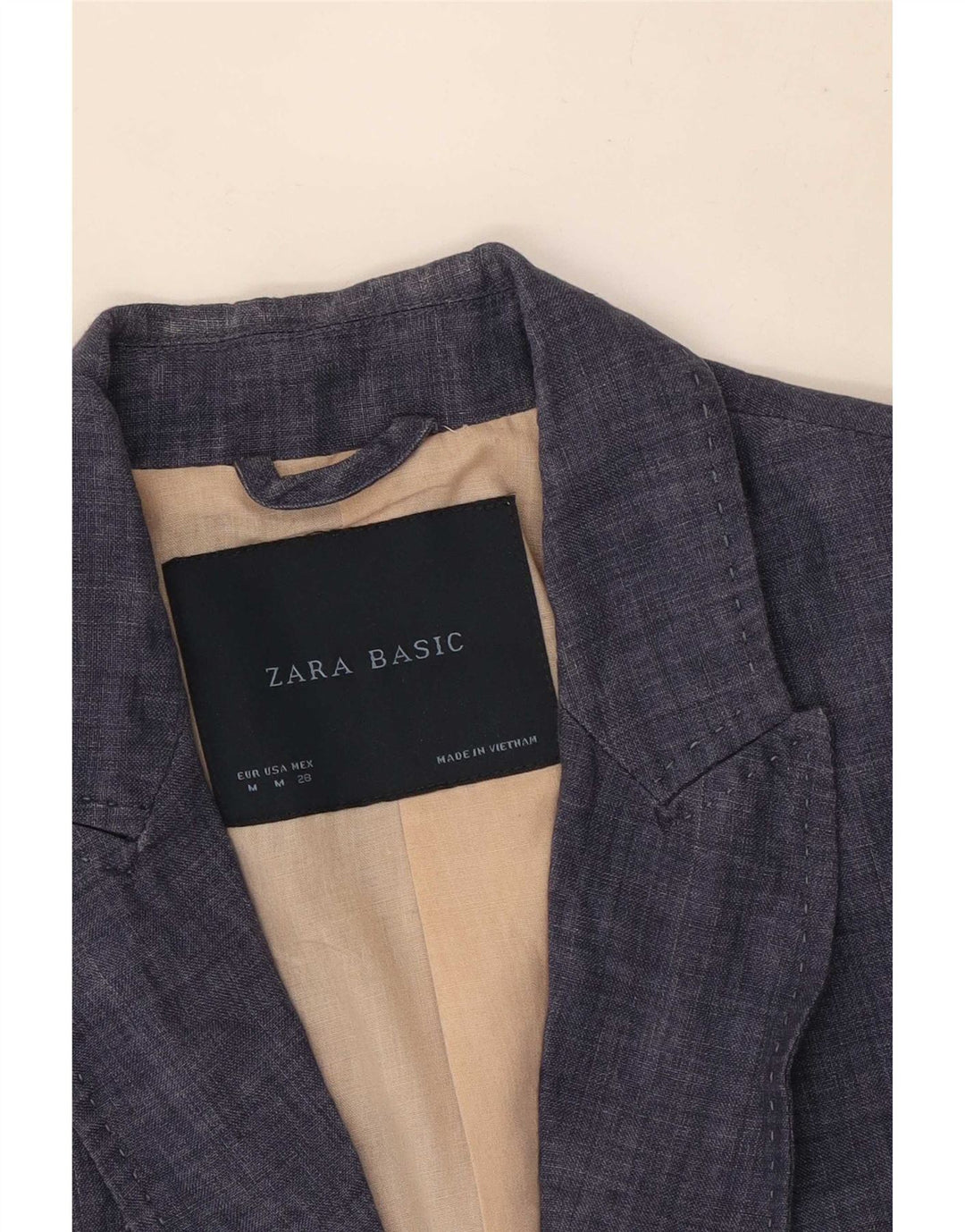 Zara Chaqueta Blazer De 1 Botón para Mujer UK 42 Azul Marino Mediano