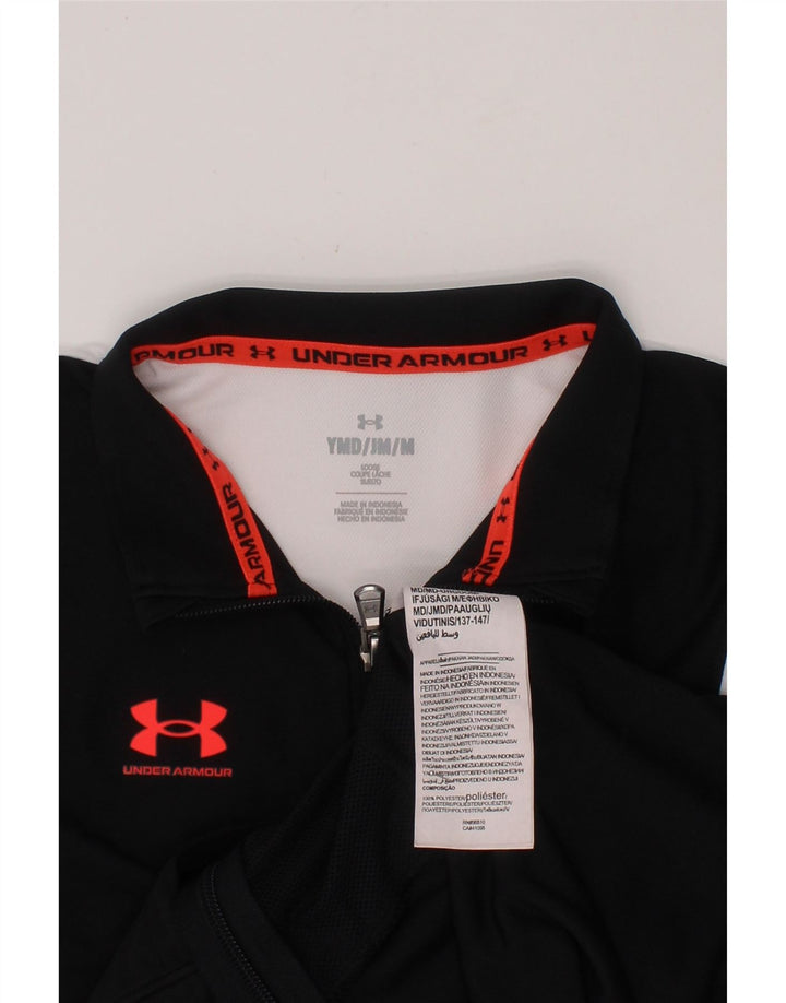 UNDER ARMOUR Boys Tracksuit Top Jacket 10-11 Years Medium Black Vintage Under Armour and Second-Hand Under Armour from Messina Hembry 