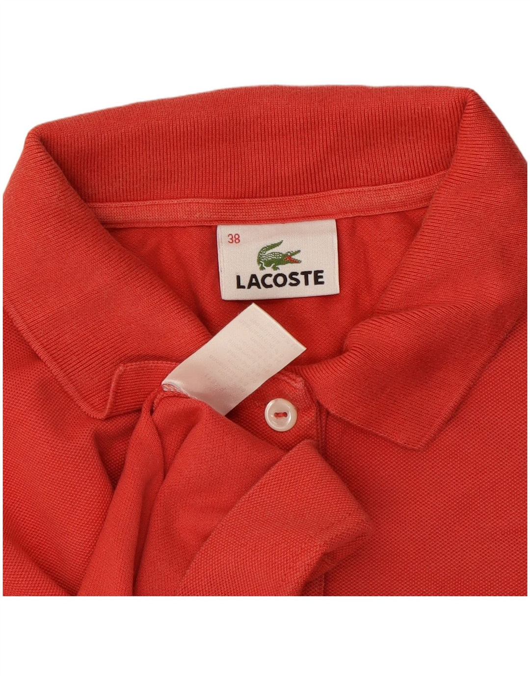 Polo Lacoste Mujer Talla 38 Mediano Rojo Algodón