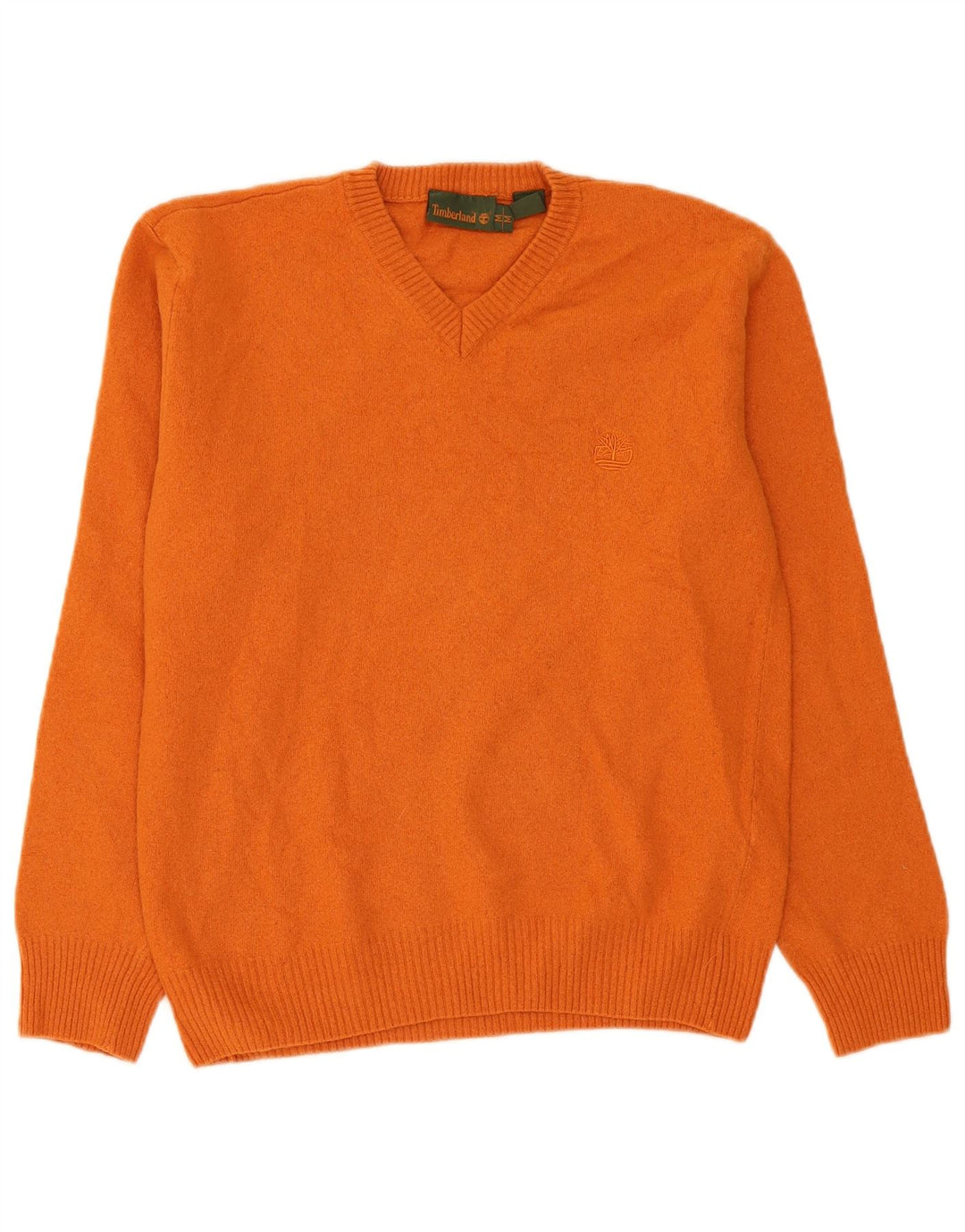 Timberland Jersey Con Cuello En V Para Hombre De Lana Naranja Mediana