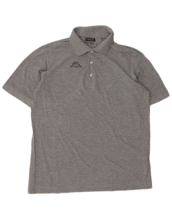 Kappa Polo Hombre Grande Gris Algodón