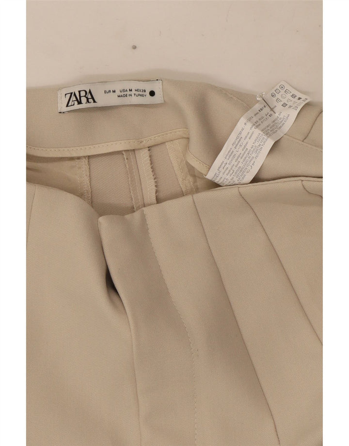 Zara Mujer Pegged Hot Pants Medio W28 Poliéster Beige