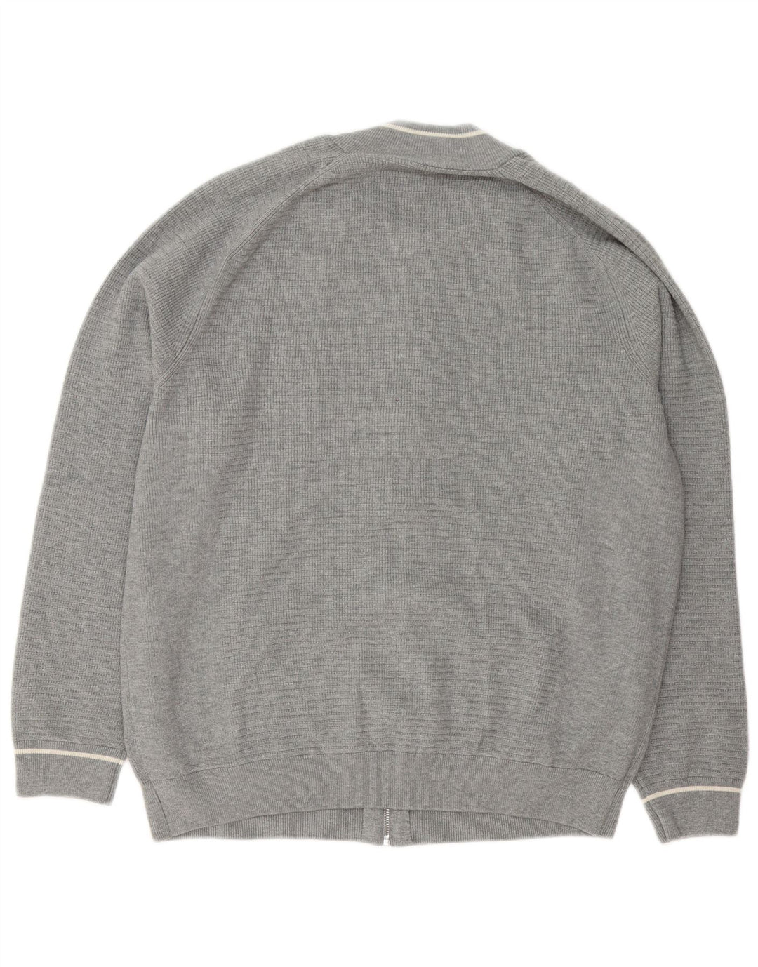 Marks & Spencer - Cárdigan con cremallera completa para hombre, talla 2XL, algodón gris