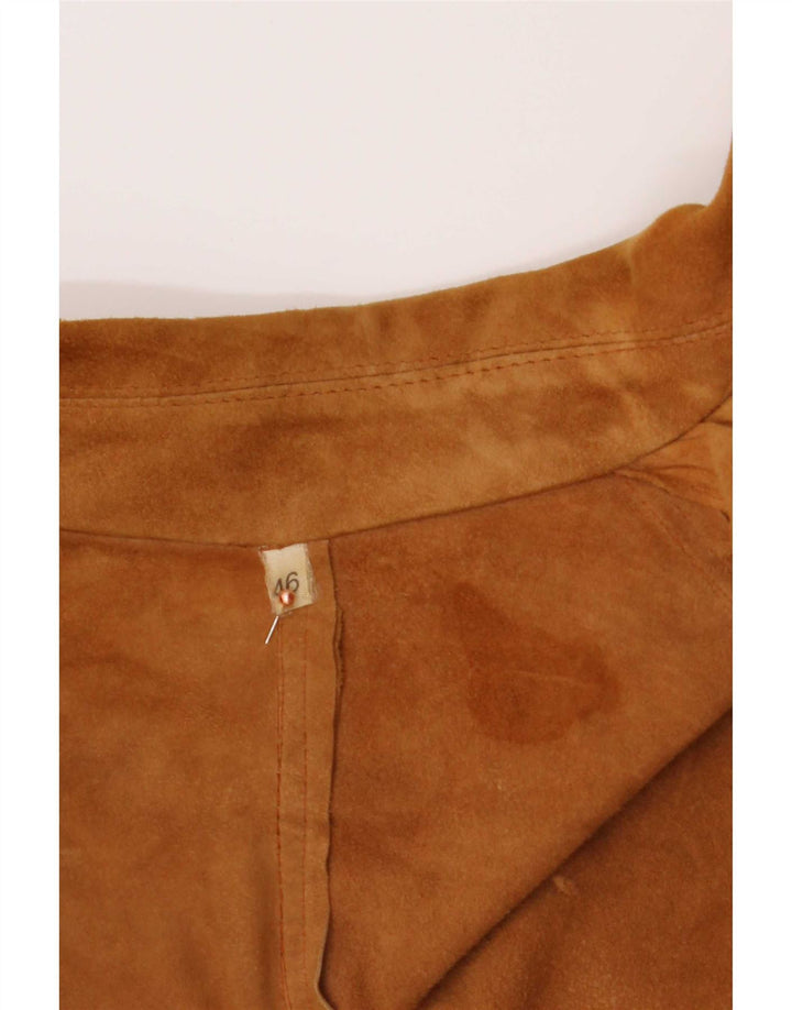 Chaqueta de ante vintage para hombre IT46 Pequeño Beige