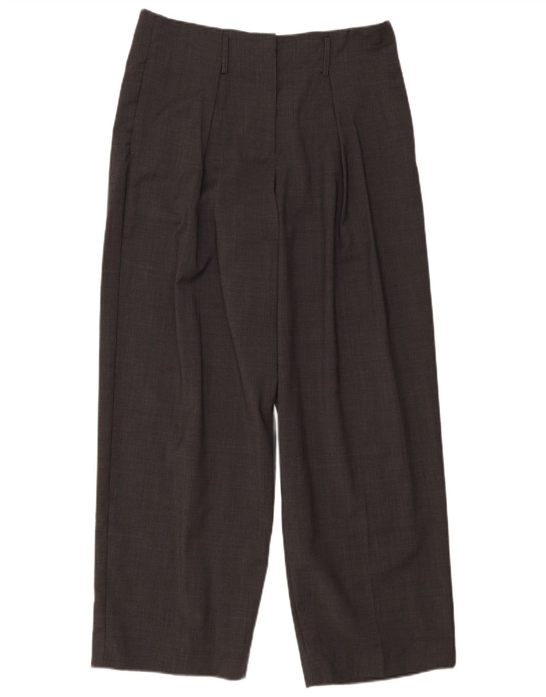 Massimo Dutti Pantalón Traje Cintura Alta Mujer EU 40 Medium W30 L29 Gris
