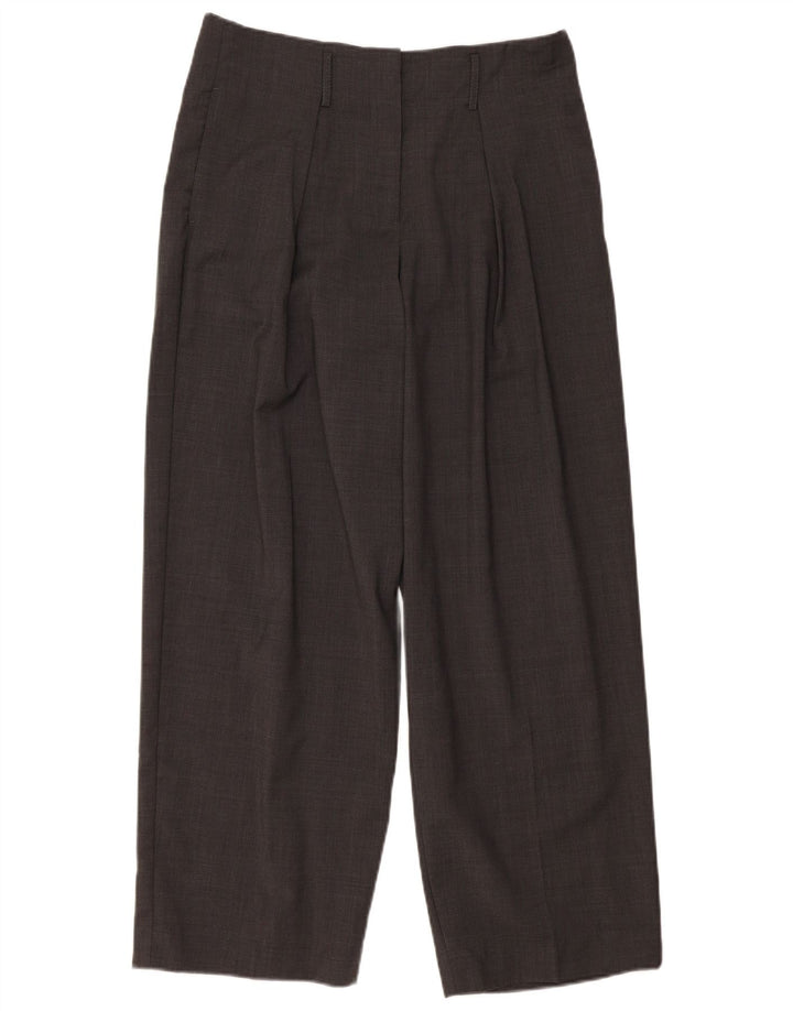 Massimo Dutti Pantalón Traje Cintura Alta Mujer EU 40 Medium W30 L29 Gris