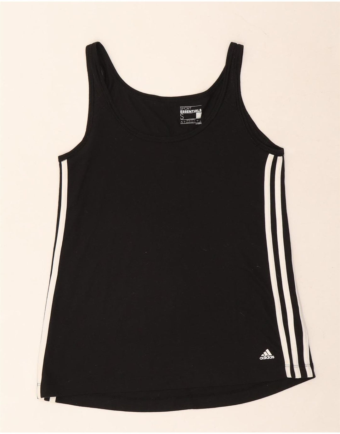 ADIDAS Mujer Climalite Chaleco Top UK 8/10 Pequeño Negro